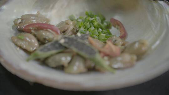 河蚌蚌肉美食LOG视频素材