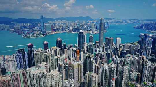 【正版素材】香港大景全景大气俯拍