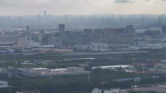 上海嘉定新城航拍视频素材模板下载