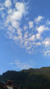 美丽天空蓝天白云流动