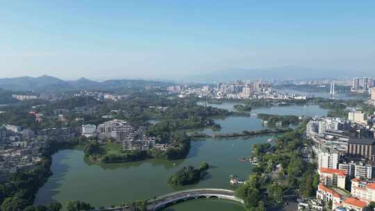 航拍惠州大景惠州城市建设