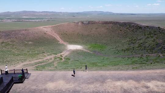 内蒙古乌兰哈达火山视频素材模板下载