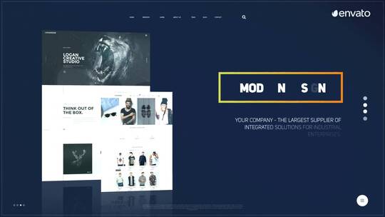 时尚简约公司企业文化宣传照片过渡网站演示AE模板