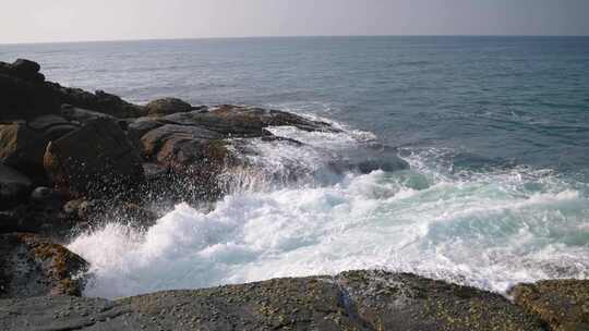 海，波浪，碰撞，岩石