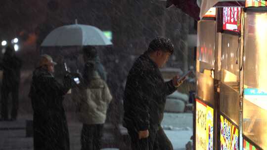 威海火炬八街雪景夜景合集