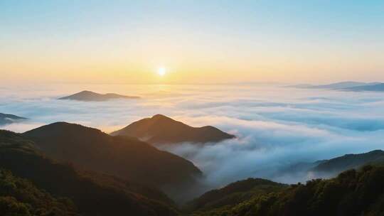 山间云海日出自然景观