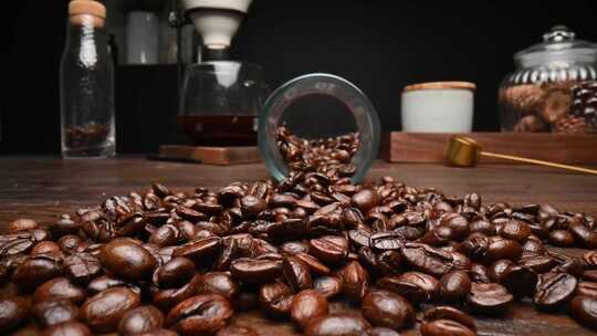烤咖啡豆咖啡豆特写烤咖啡豆咖啡原料