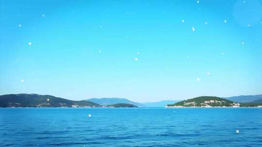 4k克罗地亚蓝天大海风景led舞台背景