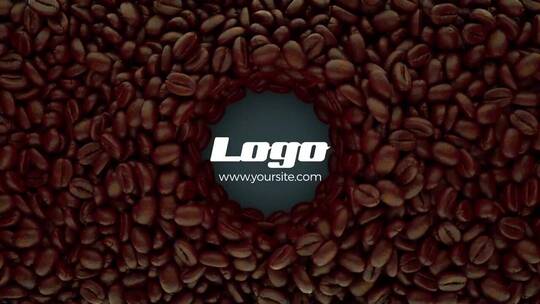 咖啡豆logo演绎AE模板