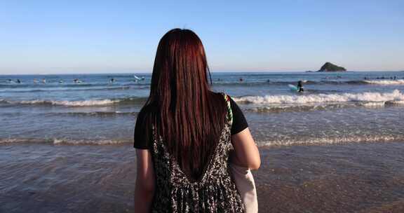 女性 亚洲女性 海边 沿海 大鹏半岛