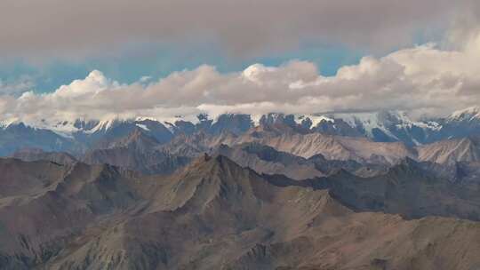 川西乌库楚雪山观蜀山之王贡嘎山群峰风光