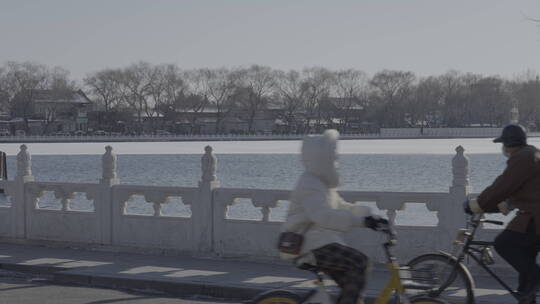 北京冬天空镜  北方下雪