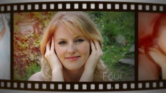 清新动感电影胶片图片展示AE模板