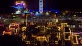 甘肃兰州金城阁夜景HDR航拍高清在线视频素材下载
