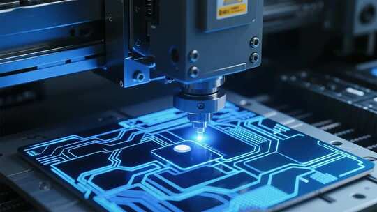 电路板激光加工特写