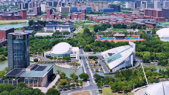 浙江大学紫金港校区航拍风光