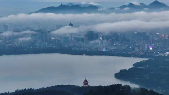 杭州杭州云雾全景