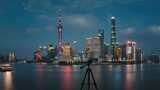 国庆节上海外滩夜景繁华都市延时视频高清在线视频素材下载