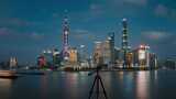 国庆节上海外滩夜景繁华都市延时视频高清在线视频素材下载