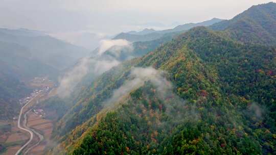 秦岭 云海 秋色 山脉