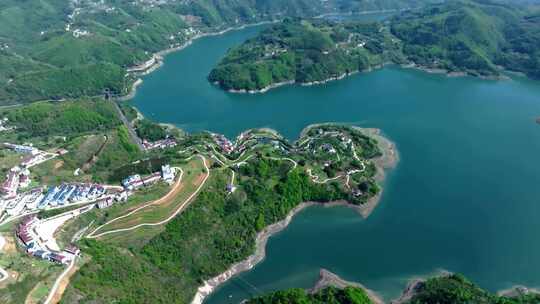 陕西安康瀛湖景区 汉江河流