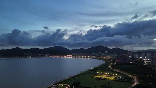 珠海格力海岸海边夜景