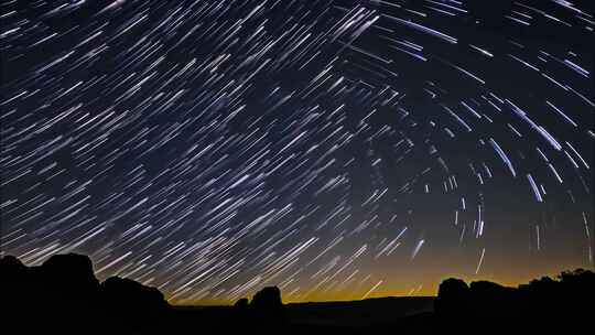 户外星空银河星轨延时夜空ai素材唯美风景