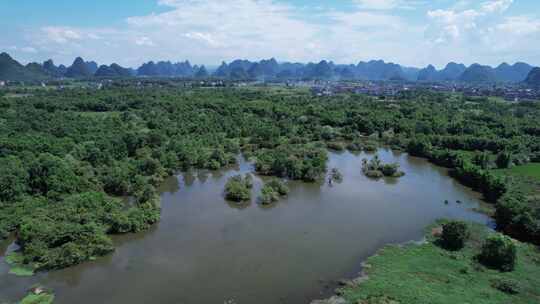 桂林会仙国家湿地公园视频素材模板下载