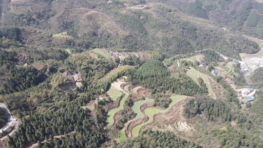 航拍祖国大好河山青山绿水