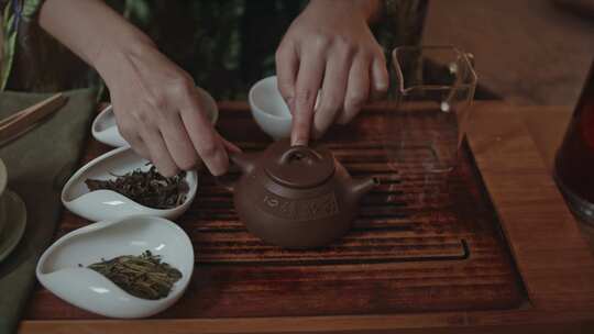中式茶文化，喝茶视频素材模板下载