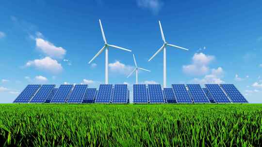 太阳能发电 风力发电 绿色能源