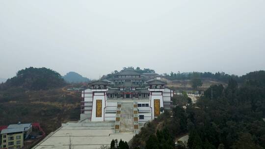 广元皇泽寺景区航拍风景