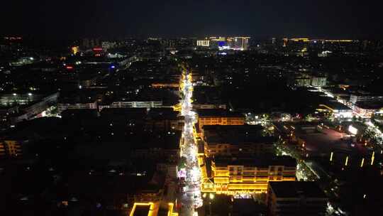 许昌曹魏古城夜景航拍