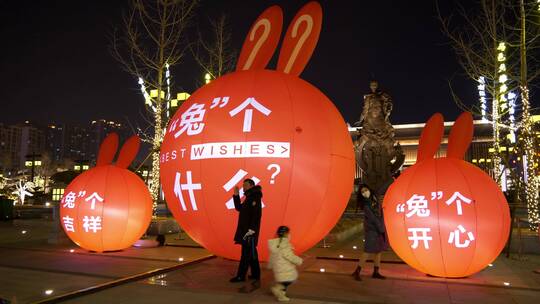 中国新年元宵节红灯笼视频素材模板下载