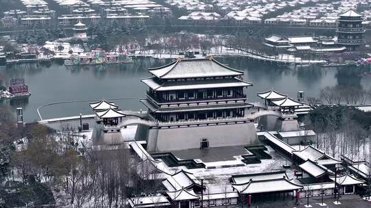 西安大唐芙蓉园雪景