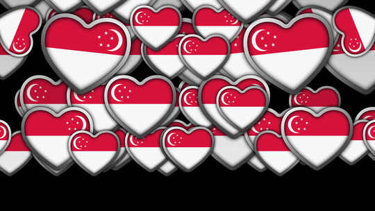 心形新加坡国旗