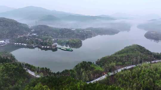 河南省南阳市九龙湖景区航拍 合集