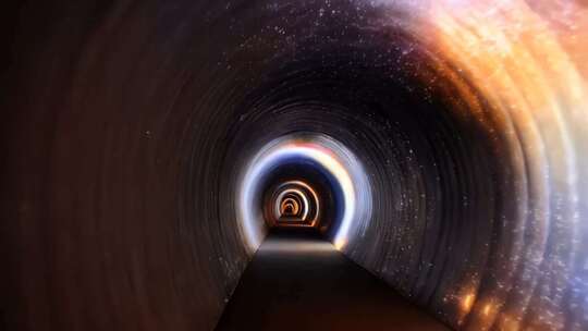 科幻风格粒子隧道穿梭画面