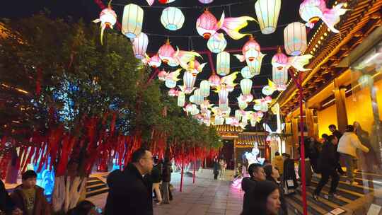 南京夫子庙会夜景  灯展