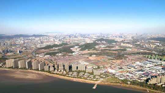 杭州城市居住区风景航拍