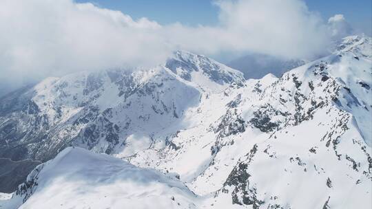 4K登峰登山高山雪山攀登冬季滑雪