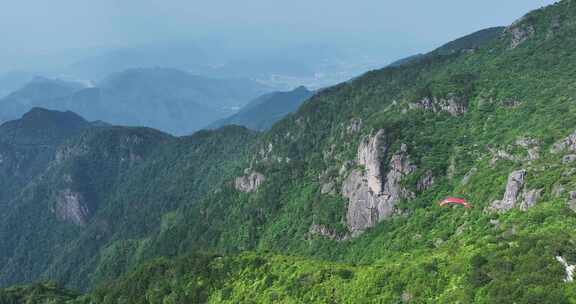 航拍台州临安括苍山风景