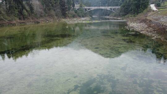 航拍水库 河流