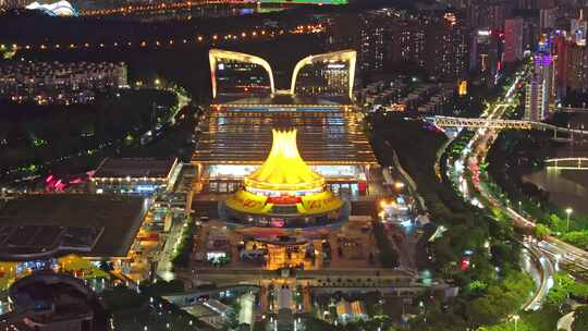 第二十届中国东盟博览会高清夜景视频素材