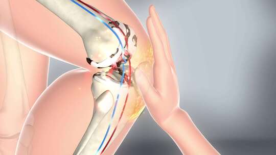 健康骨骼 骨病 风湿性关节炎 关节受损视频素材模板下载