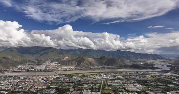拉萨航拍空镜