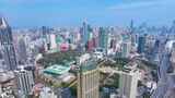 上海人民广场航拍延时黄浦区城市风景风光素高清在线视频素材下载