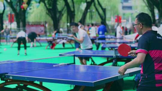 全民运动打乒乓球视频素材模板下载