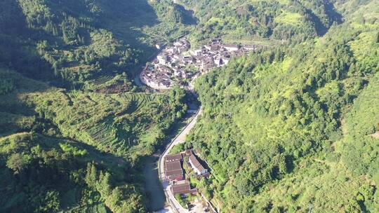 福建漳州南靖土楼古镇村落土楼航拍乡村