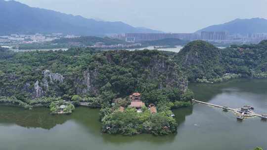 航拍广东肇庆七星山5A景区